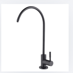 Matte black RO faucet finish