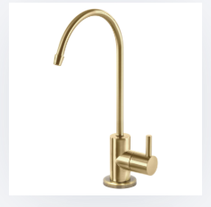 Brushed gold RO faucet finish